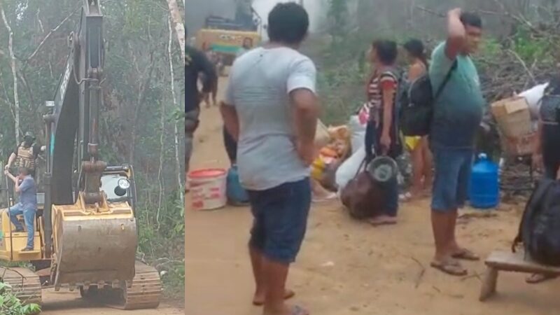 URGENTE: Reintegração de posse retira indígenas de área no Tarumã em Manaus; veja vídeo