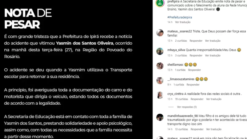 Criança de 5 anos morre ao cair de ônibus escolar em movimento