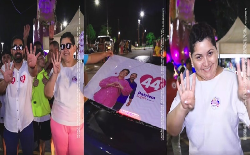 Patrícia Lopes dá início a campanha à reeleição com adesivaço na madrugada desta sexta-feira