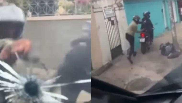 Motorista grava tiros em carro durante assalto no Rio