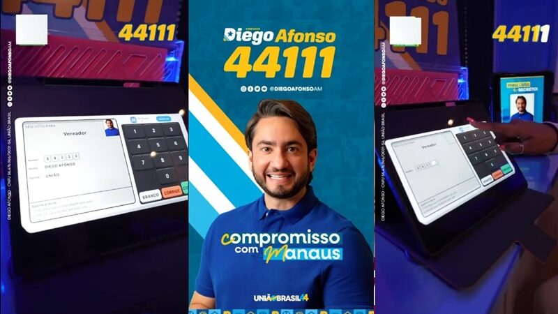 Sextou com gostinho de vitória, dia 06 de Outubro vote 44.111 Diego Afonso