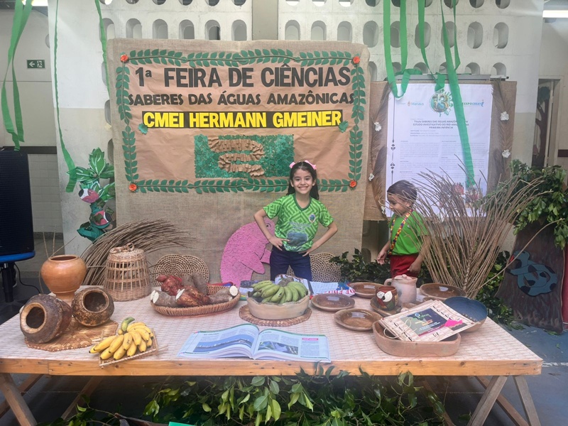 Saberes e encantos dos rios amazônicos ganham vida na 1ª Feira de Ciências do Cmei Herman Gmeiner, da Prefeitura de Manaus