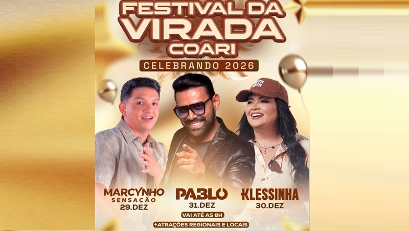 Coari se prepara para o maior Festival da Virada do Amazonas: três dias de celebração para 2026