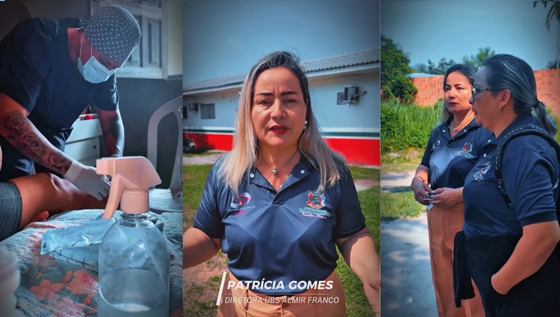 Em Caapiranga a Saúde vai até a casa da população para fazer o atendimento básico de saúde através das equipes da UBS Almir Franco