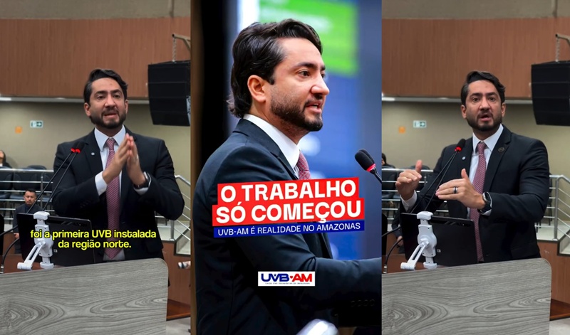 Vereador Diego Afonso diz que Manaus tem a primeira UVB instalada no Norte do Brasil