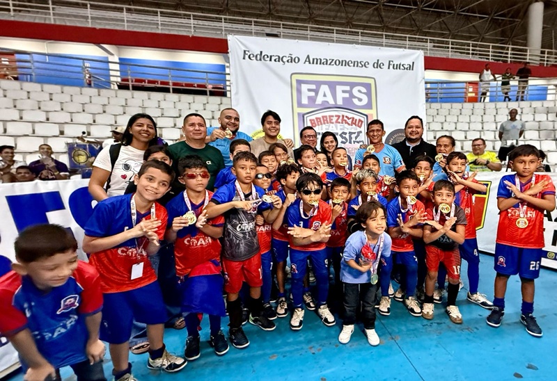 Coari conquista título histórico no Campeonato Amazonense de Futsal Sub-9 e garante vaga no Brasileiro