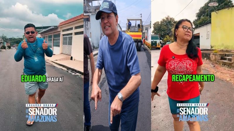 O senador Eduardo Braga garantiu os recursos que estão permitindo o recapeamento de várias ruas no Núcleo 15, na Cidade Nova.