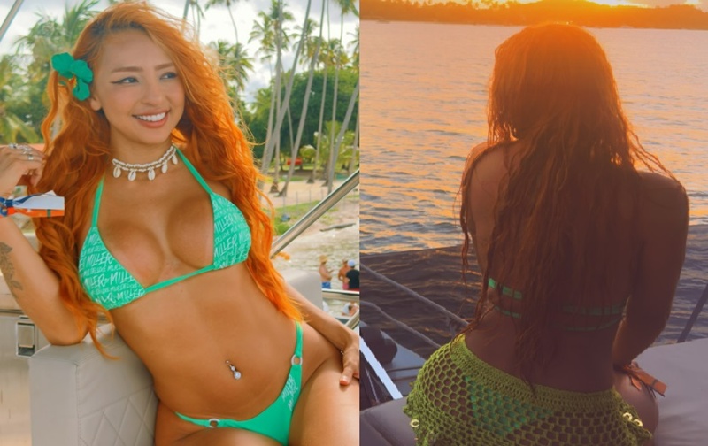 Veja as fotos da Ruivinha de Marte ostentando beleza na praia do Nordeste