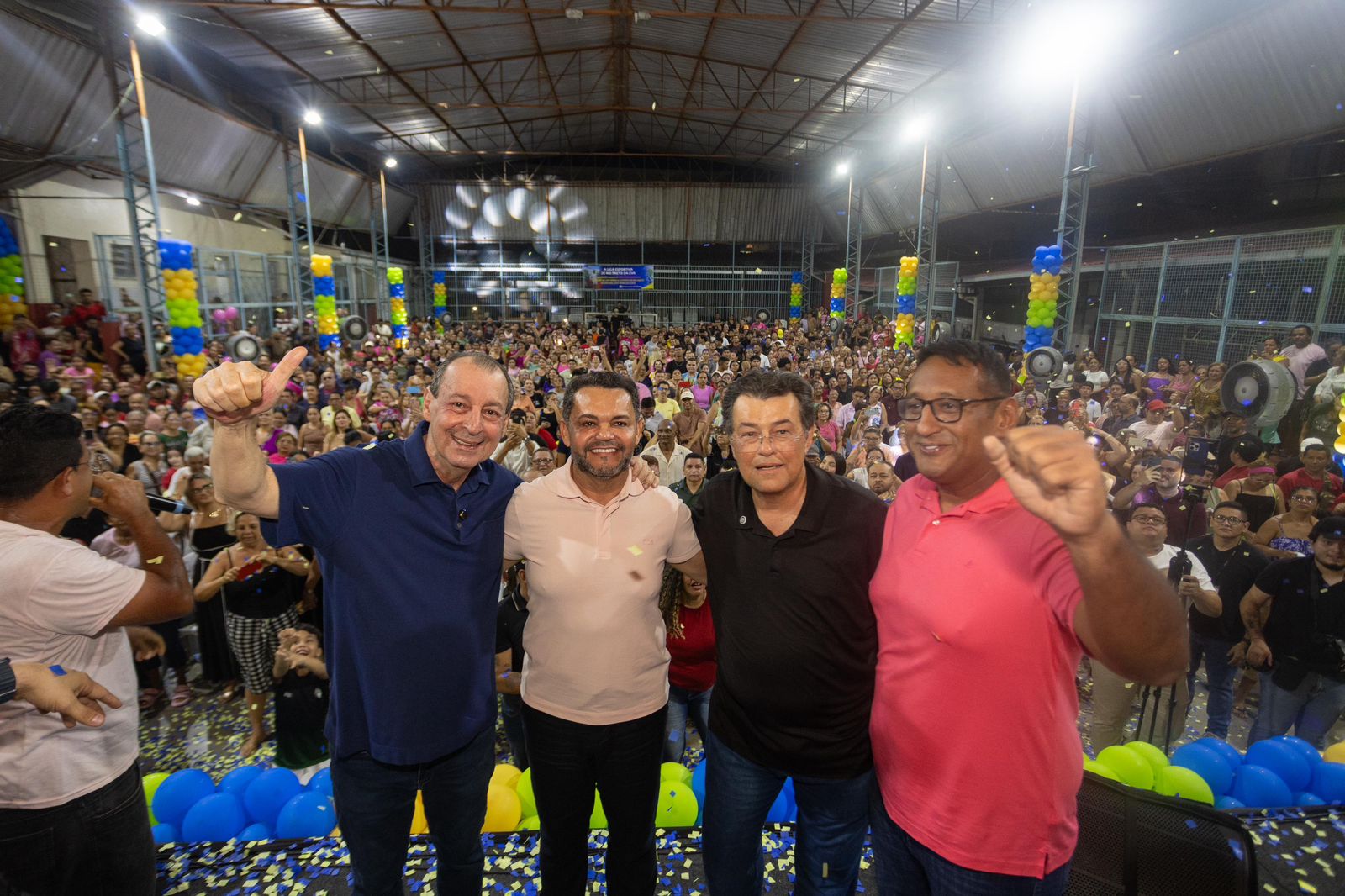 Pré-candidato ao governo, Omar Aziz recebe filiação do deputado Rozenha ao PSD em grande evento com Eduardo Braga na zona sul de Manaus