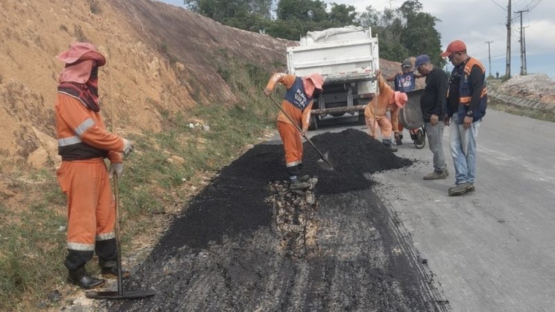 Prefeitura de Manaus avança com recuperação asfáltica no Distrito Industrial 2 e melhora mobilidade na zona Leste