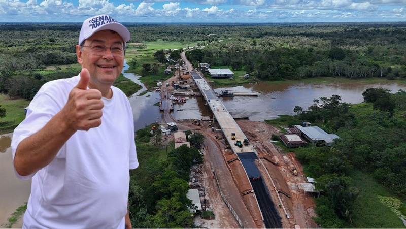 Mais um avanço para a BR-319: Ponte do Autaz Mirim é totalmente concretada e começa a receber asfalto