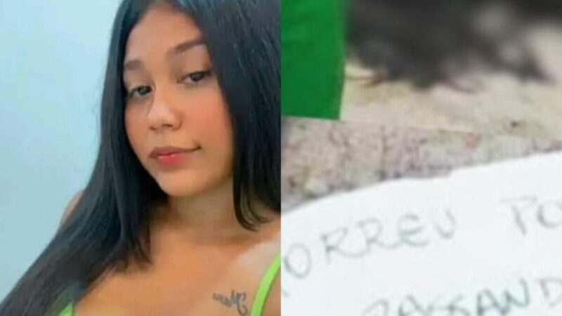 Jovem é morta por ser ‘fofoqueira’, dizia bilhete de facção