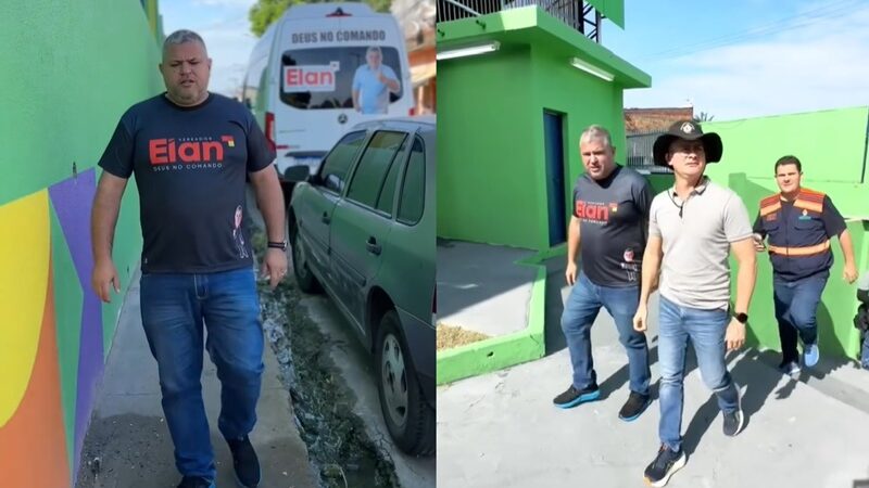 Vereador Elan Alencar fiscaliza finalização da obra do complexo esportivo do bairro Santa Etelvina junto com o Prefeito David Almeida