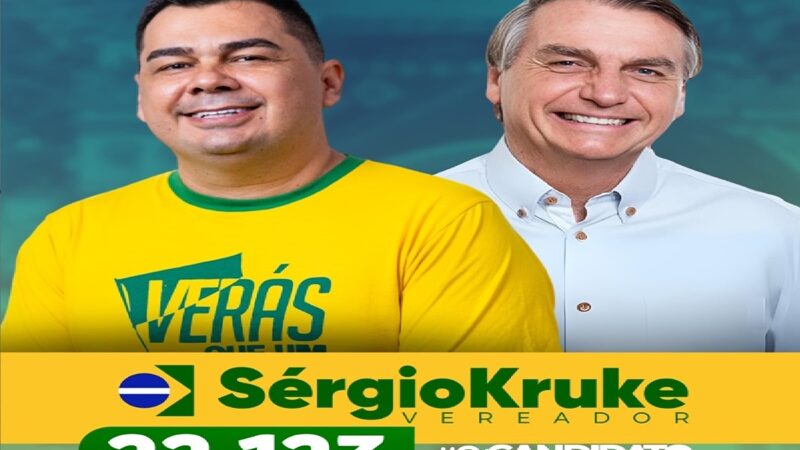 Bolsonaro escolhe Sergio Kruke como seu representante para vereador em Manaus