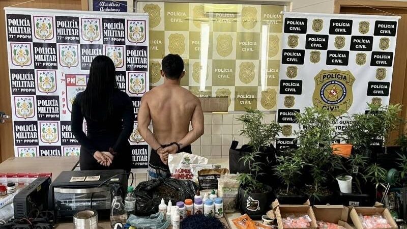 PM e PC prendem casal por tráfico de drogas em Gurupá, no Pará
