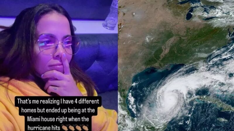 Anitta revela que está na Flórida e pode ter casa atingida por Furacão Milton