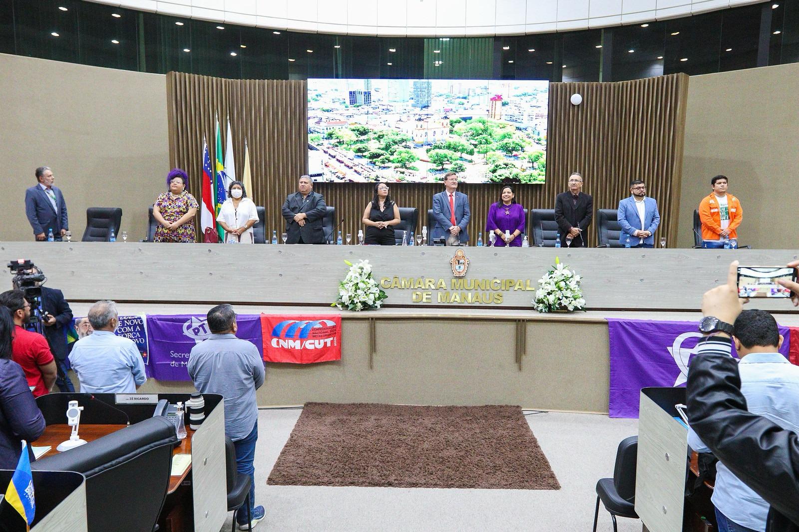 Aniversário de 45 anos do PT é celebrado em Reunião Solene na Câmara Municipal de Manaus