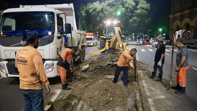 Prefeitura de Manaus inicia a 8ª intervenção viária na capital com obra no cruzamento da avenida Maceió com rua Belém