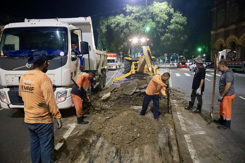 Prefeitura de Manaus inicia a 8ª intervenção viária na capital com obra no cruzamento da avenida Maceió com rua Belém