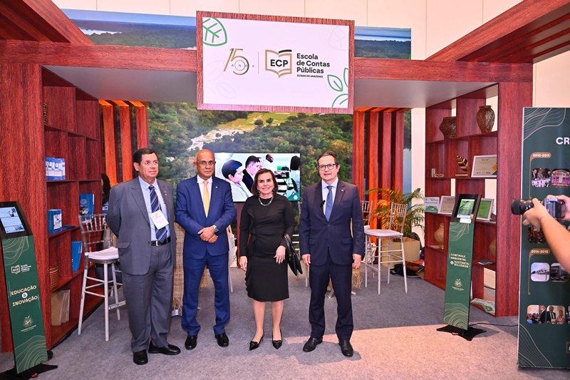 TCE-AM expõe inovações na fiscalização de contas públicas em stands durante Congresso Internacional