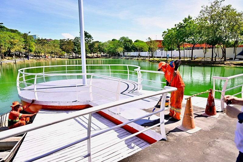 Prefeito David Almeida anuncia recuperação completa da lagoa do Japiim