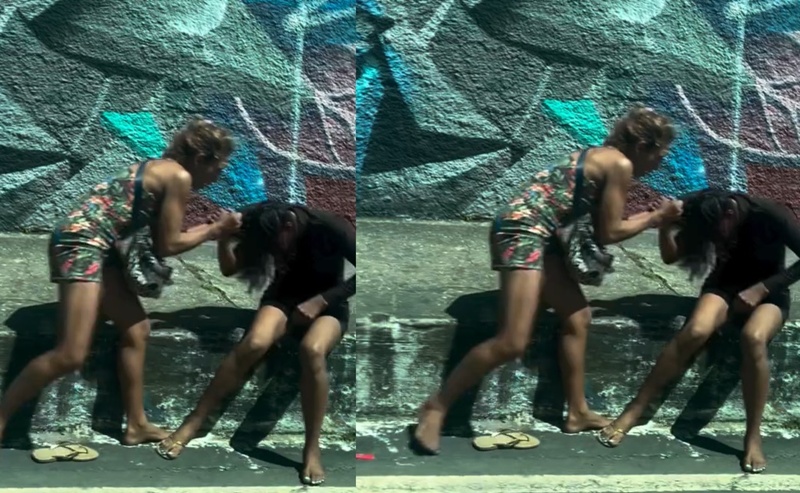 motorista grava “melhores amigas” brigand0 no viaduto: ‘ai meu Deus’