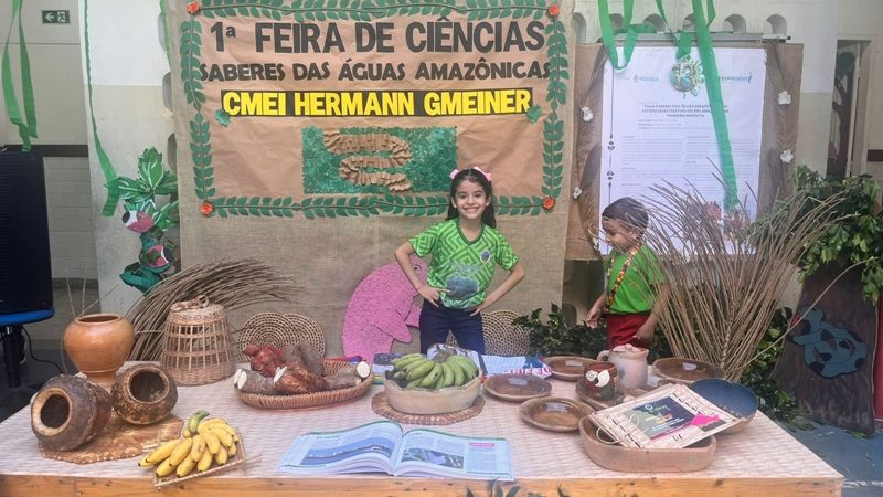 Saberes e encantos dos rios amazônicos ganham vida na 1ª Feira de Ciências do Cmei Herman Gmeiner, da Prefeitura de Manaus