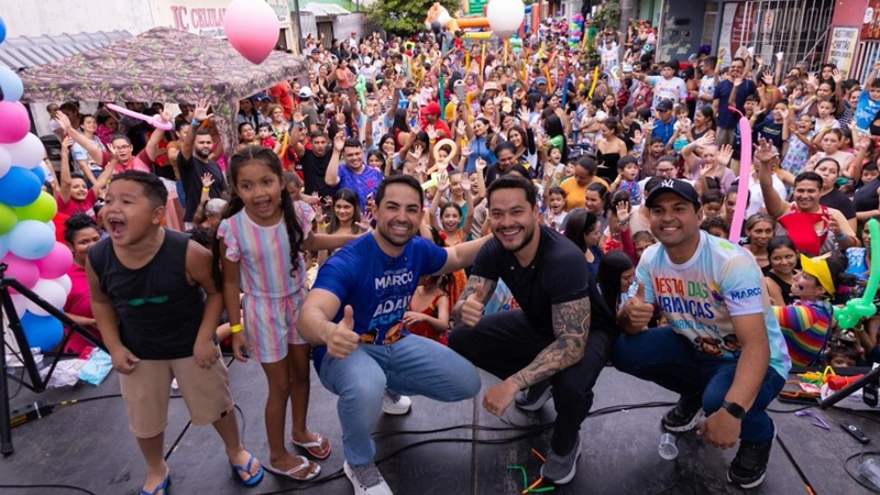 Marco Castilhos e deputado federal Adail Filho realizam 16 ações em comemoração ao Dia das Crianças em Manaus