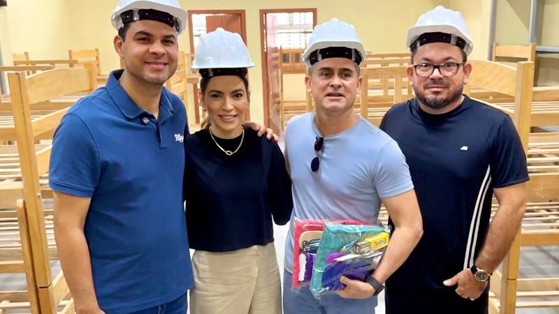 Prefeito David Almeida vistoria obras do Centro Pop, Casa de Passagem e CADS no Centro de Manaus
