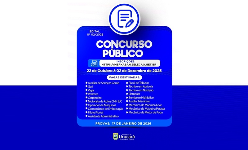 Urucará apresenta Edital para o concurso Público