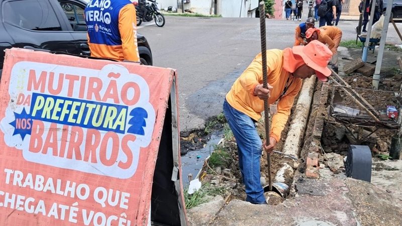 Prefeitura de Manaus garante melhorias na infraestrutura do bairro Santo Antônio com recuperação de drenagens