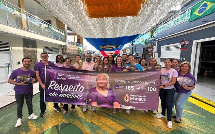 Prefeitura de Manaus leva ações do ‘Junho Violeta’ às Ruas da Copa e reforça combate à violência contra a pessoa idosa