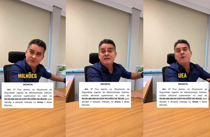 David Almeida denuncia retirada de R$ 100 milhões da UEA e classifica Wilson Lima e Roberto Cidade como cúmplices
