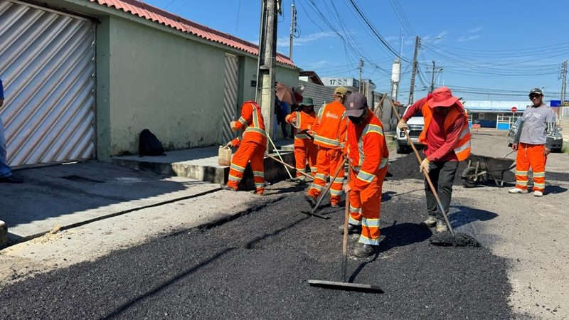 Prefeitura de Manaus avança com operação ‘Tapa-Buracos’ na zona Centro-Oeste