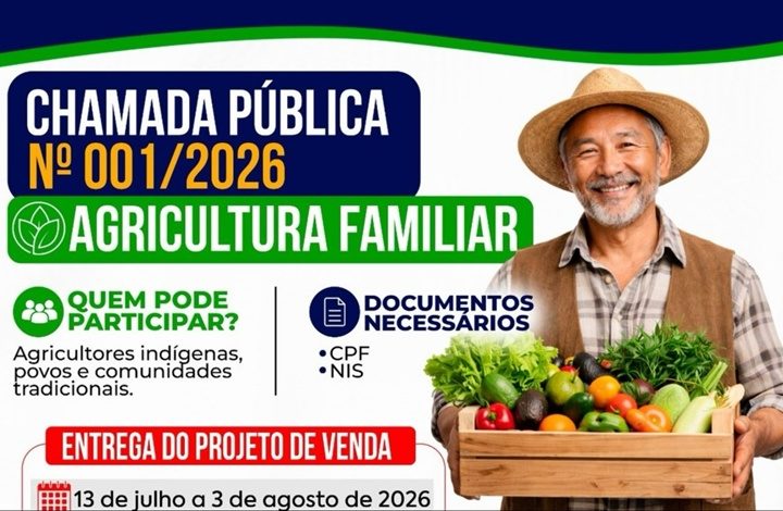 Coari abre chamada pública para compra de alimentos de agricultores indígenas e tradicionais para a merenda escolar